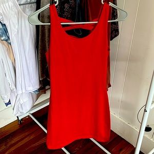 (S) Red Dress with Open Back. Forever 21